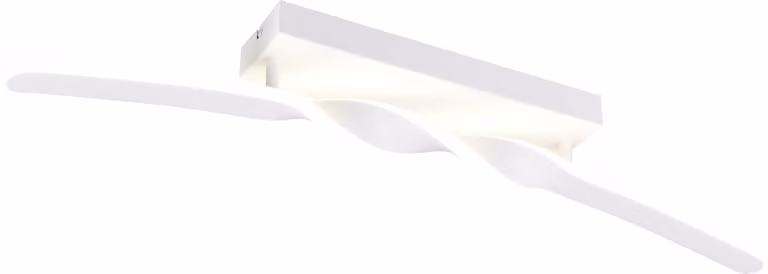 Plafoniera LED, bianca, a forma di onda, montaggio a parete, L 79 cm