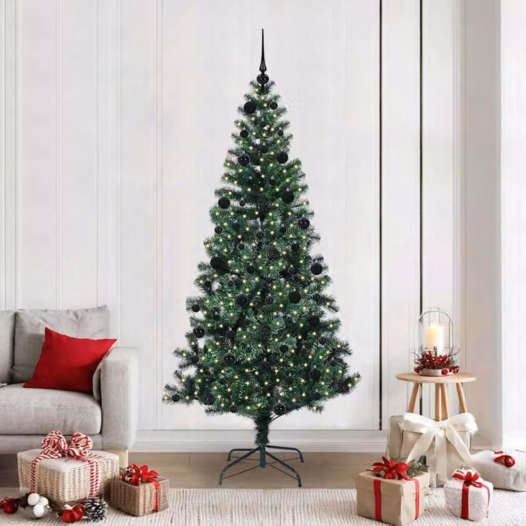Maison Exclusive - Albero di Natale artificiale illuminato, verde, 210 cm