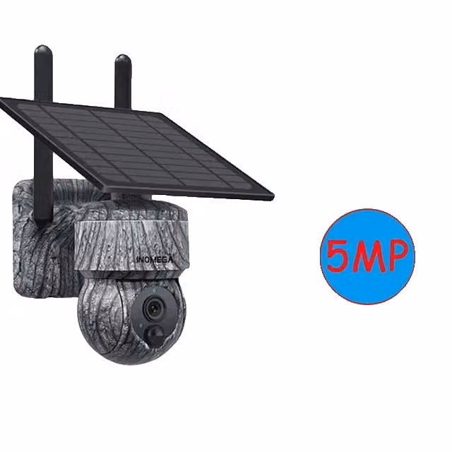 Telecamera PTZ solare wireless, risoluzione 5 MP, audio bidirezionale