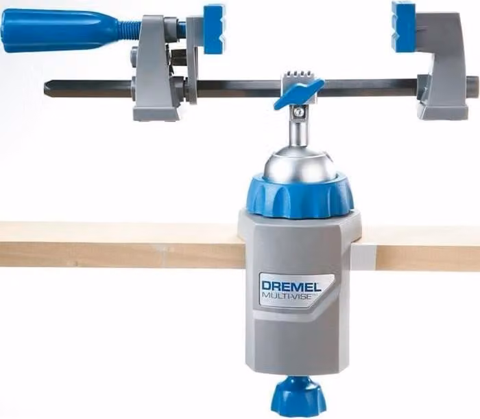 Morsa DREMEL Multi-Vise 3 in 1, rotazione 360°, inclinazione 50°, profondità 32 cm, metallo