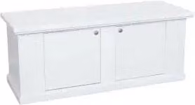 Cassapanca in legno Shabby chic mod Veronica con 2 ante colore bianco opaco