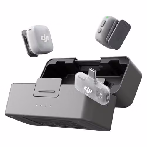 DJI Mic mini 2 (2 TX + 1 Mobile RX + Charging Cradle) Wireless Microphone