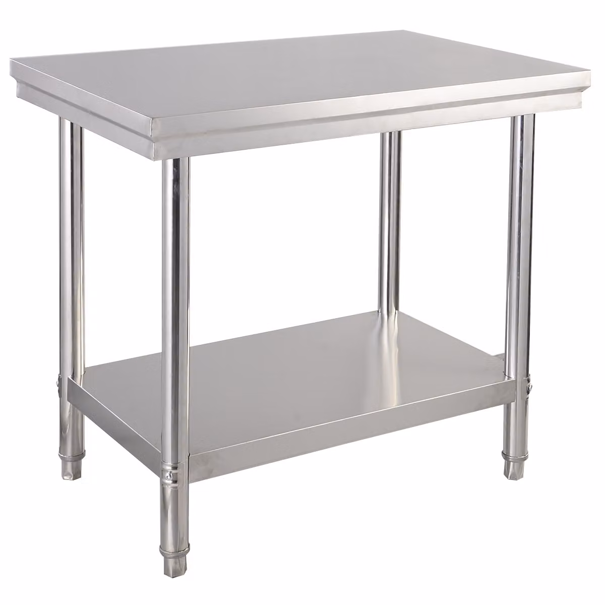 Tavolo da lavoro multifunzione in acciaio Costway Argento L: 91,5 cm, P: 61 cm, H: 90 cm
