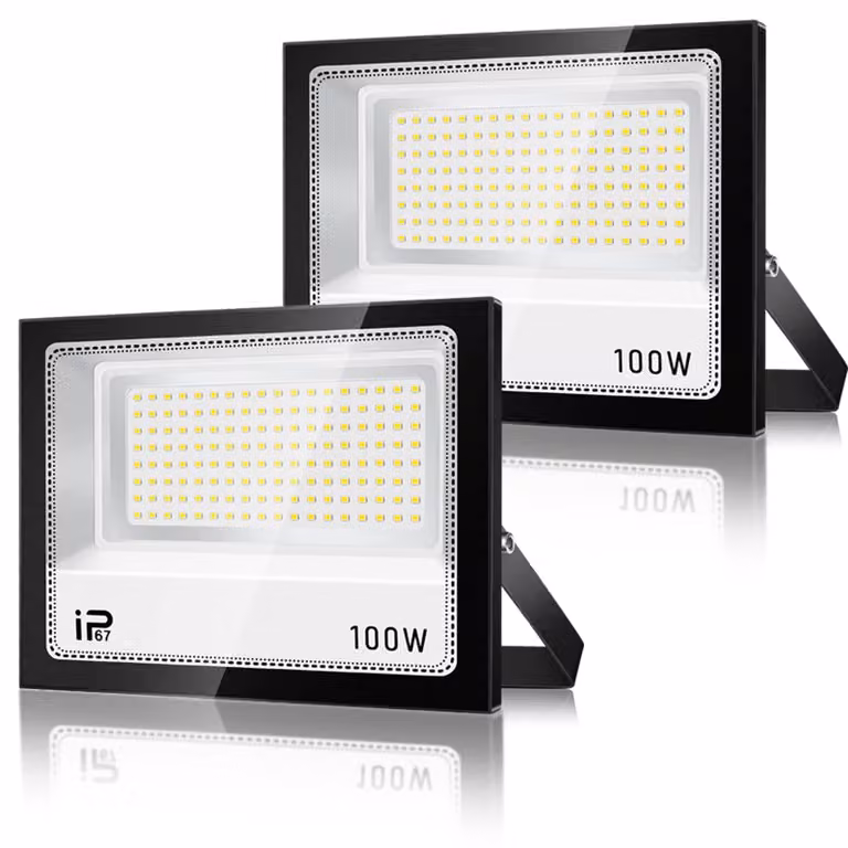 Fari a LED da 100W, confezione da 2, grado di protezione IP67, 10000 lumen, 7000K, luce bianca fredda