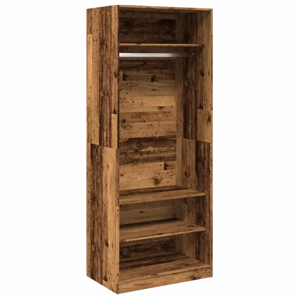 Armadio in legno marrone vidaXL con ante a battente e ripiani interni L: 80 cm, P: 50 cm, H: 200 cm – 2