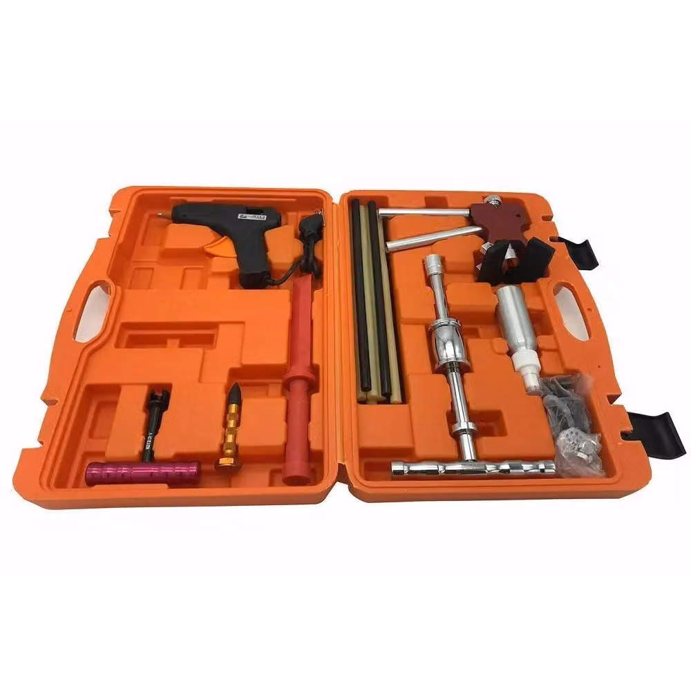 Kit di riparazione ammaccature auto TradeShop con 28 pezzi per rimozione bolle senza verniciatura, colore arancione – 2