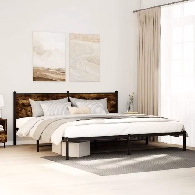 Giroletto in metallo vidaXL colore Rovere Fumo L: 200 cm, P: 200 cm
