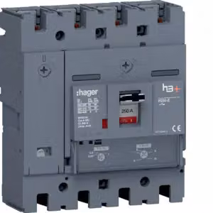 Interruttore di potenza Hager h3+P250 TM 4x250 A 70 kA HET251DR