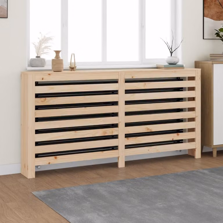The Living Store Rivestimento per radiatori 169x19x84 cm in legno di pino massiccio