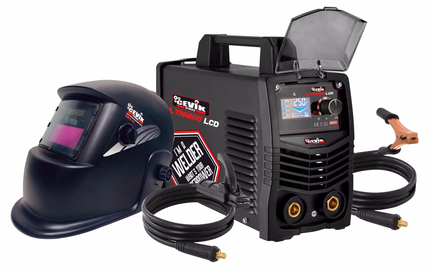 Saldatrice inverter - 200 A, elettrodo - 46000 W, compatta e leggera