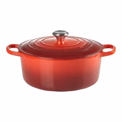 Le Creuset Signature Teglia da Arrostire Rotonda in Ghisa Smaltata, Diametro: 28 cm, Rosso Ciliegia – 2