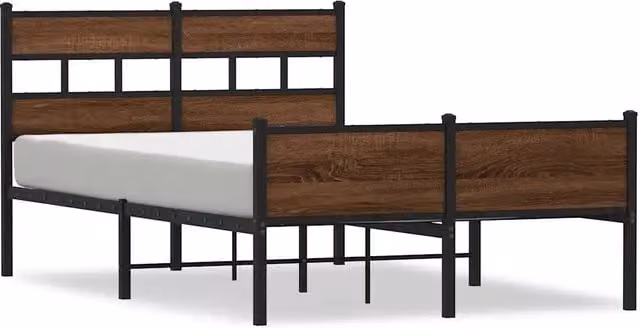 Letto matrimoniale per adulti DESIGN IN in legno e metallo color marrone L/P/H: 120 x 200 cm