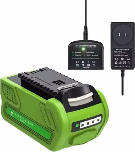 Batteria agli ioni di litio, capacità 8000 mAh, compatibile con gli utensili Greenworks da 40 V, 1 batteria e 1 caricabatterie