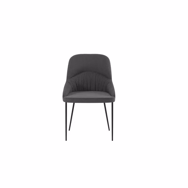 Set di 4 sedie Stones rivestite in tessuto easy-clean con gambe in metallo nero, L: 54 cm, P: 63 cm, H: 89 cm – 2