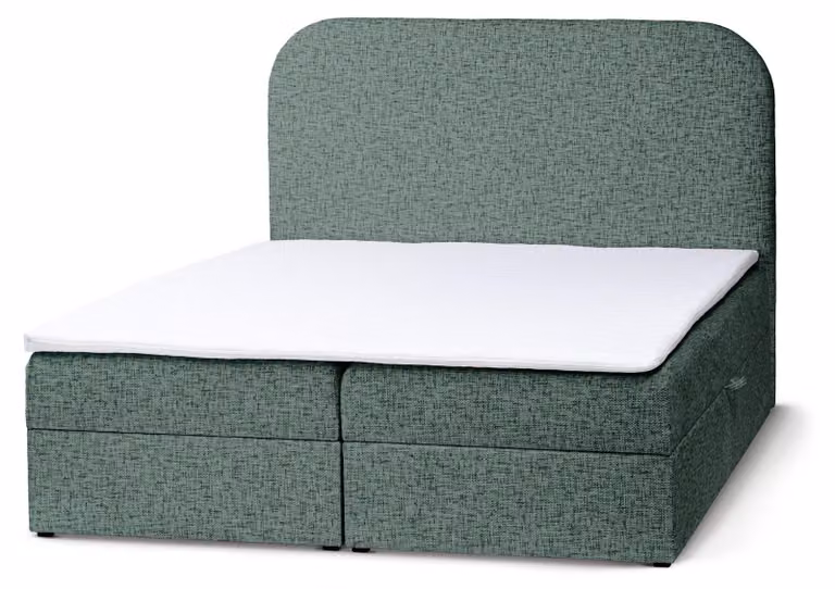 Letto con rete a molle Gory, colore smeraldo, dimensioni 180 x 200 cm