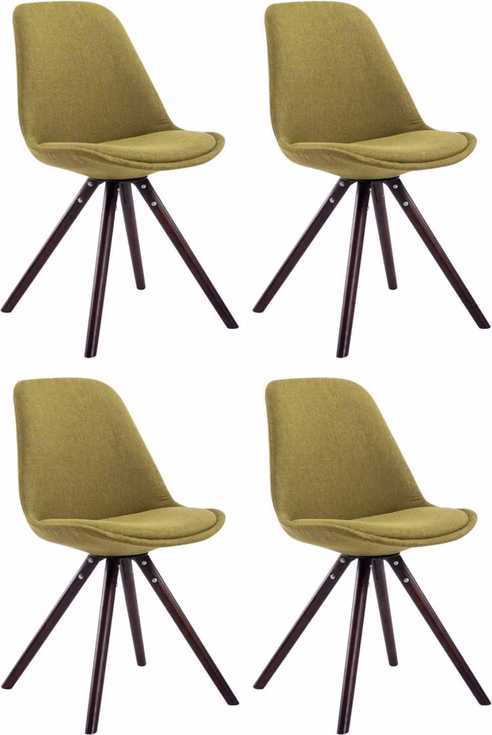 Set di quattro sedie da pranzo rotonde - Sedie da cucina - Elevato comfort e look moderno