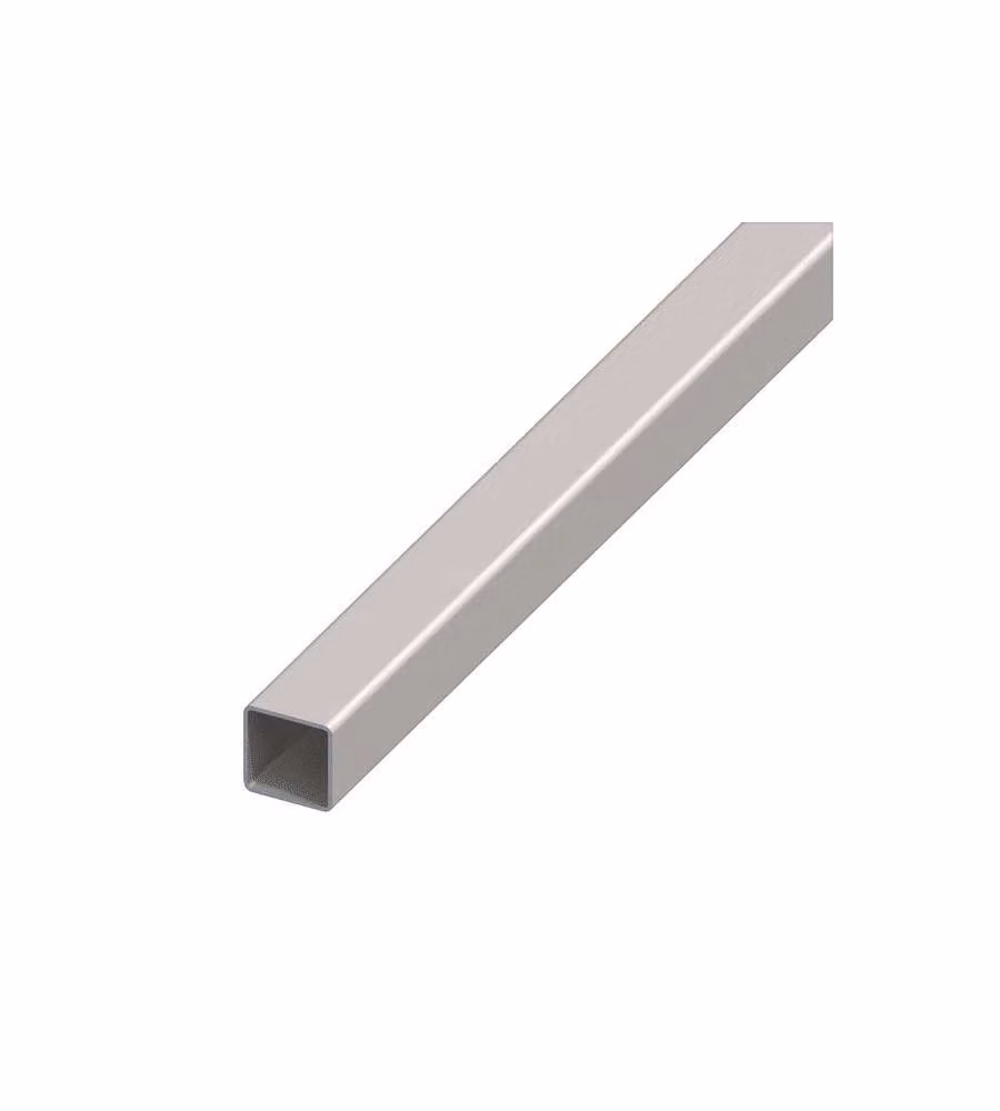 ALFER Tubo Quadrato Acciaio 20x20mm Spessore 1mm Lunghezza 1m Grigio