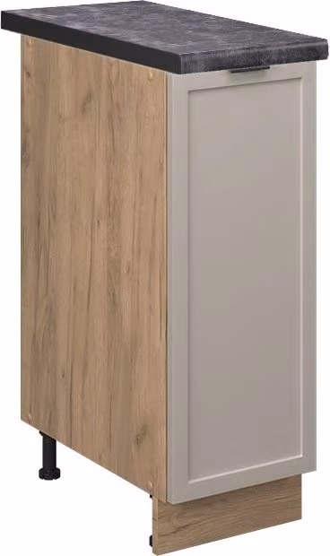 Armadio cucina dispensa alto Fame-Line GrigioBeige/Rovere dorato 30 cm, PL Antracite Vicco