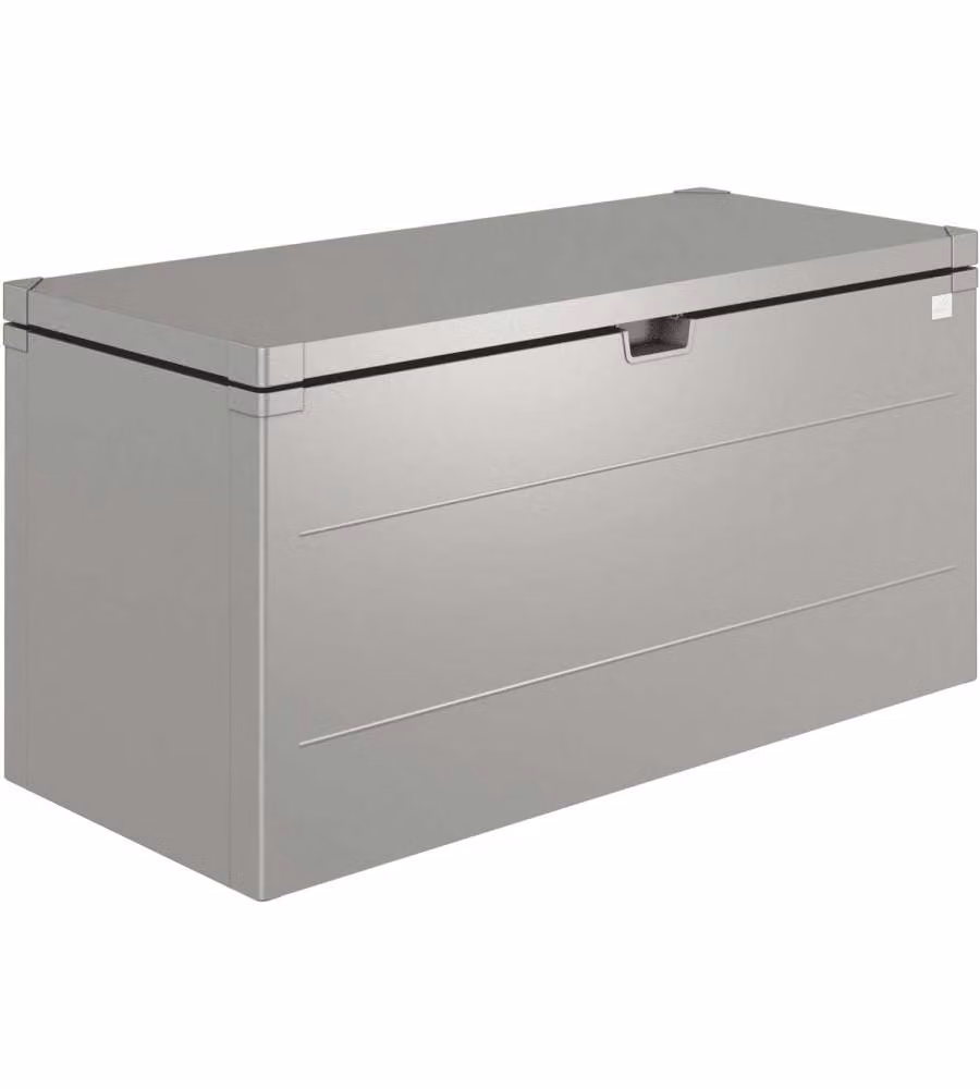 Biohort Cassapanca Metallo 140x60x71 cm Grigio Quarzo per Esterni