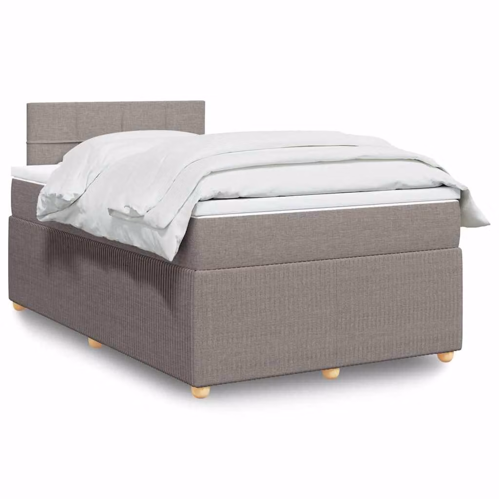 vidaXL Giroletto a Molle con Materasso in Tessuto per Adulti, L/P/H: 120 x 200 x 76,7 cm