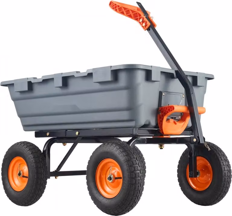 Carrello da trasporto Carrello da giardino Carriola Carrello a mano con funzione di ribaltamento - Portata di 544 kg - Ausiliario da giardino per impieghi gravosi - Carrello a mano multifunzionale per lavori di giardinaggio