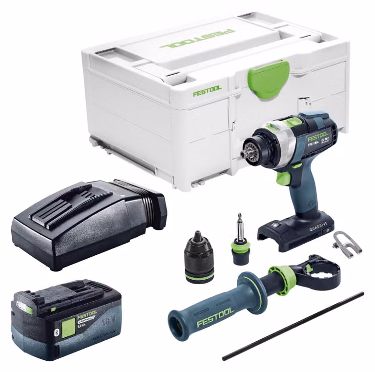 Festool TPC 18/4-Basic Avvitatore a percussione a batteria 18 V 75 Nm Brushless + 1x batteria 5,0 Ah + caricabatterie + Systainer