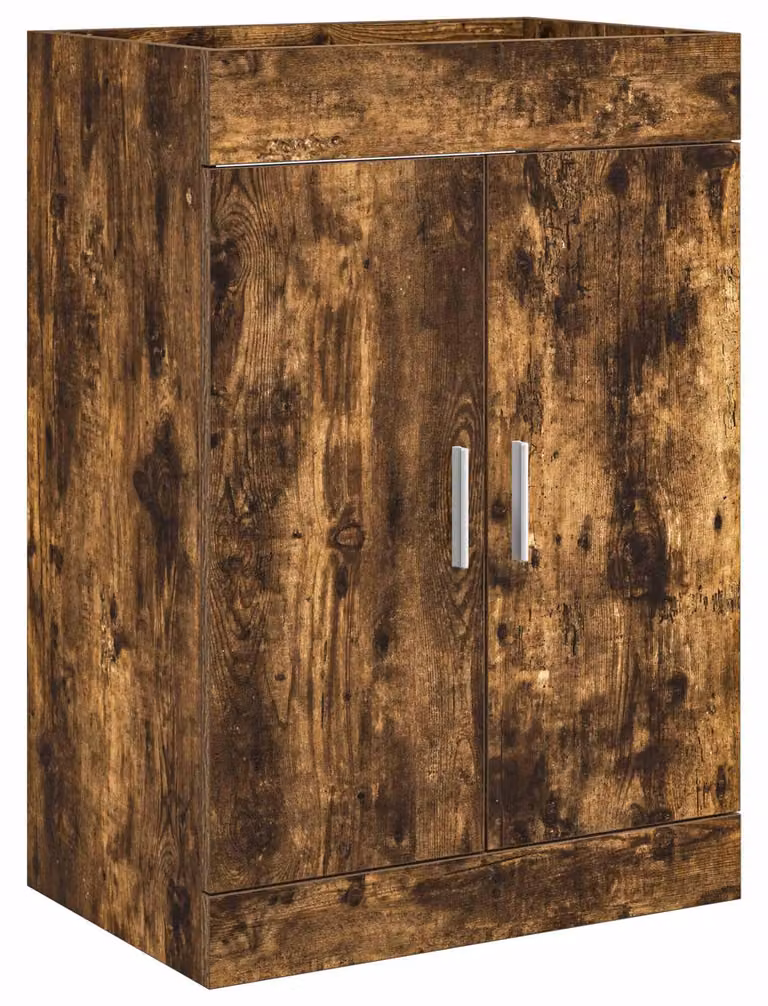 Mobiletto da Bagno Sotto Lavabo Rovere Fumo 56 x 37,5 x 81 cm