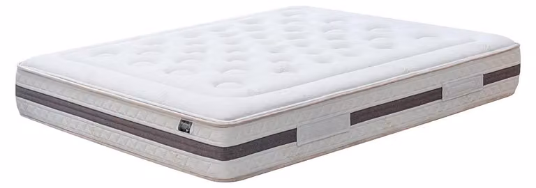 Materasso ecologico 105x190 cm, rivestito in cotone e bambù, con supporto in lattice