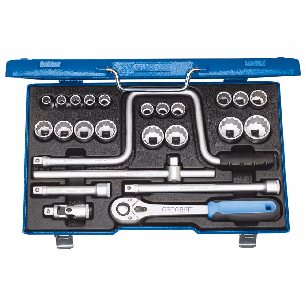 Set di chiavi a bussola Gedore 1/2" 25 pz 10-32 mm D 19 TMU-10