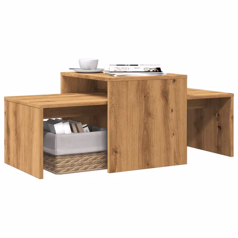 Tavolino da salotto moderno vidaXL in MDF laminato marrone L: 100 cm, P: 48 cm, H: 40 cm