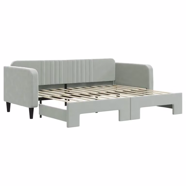 Divano Letto Moderno vidaXL Grigio con Struttura Imbottita per Soggiorno e Camera da Letto