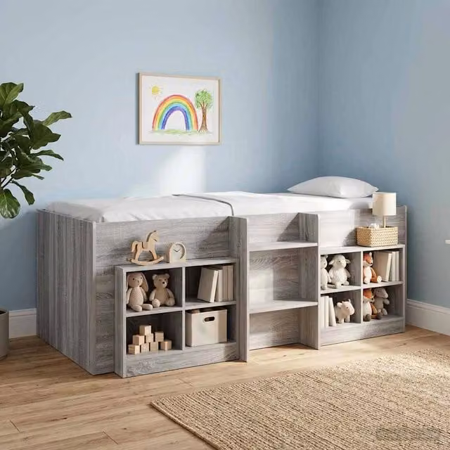 Letto Alto per Bambini Sonoma grigio 90 x 190 cm 3422584