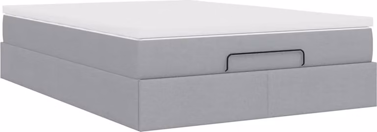 Struttura Letto Pouf con Materasso 140x200 cm in Tessuto