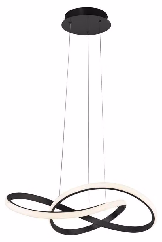 Lampada a sospensione a LED, nera, 3 livelli dimmerabili, H 120 cm
