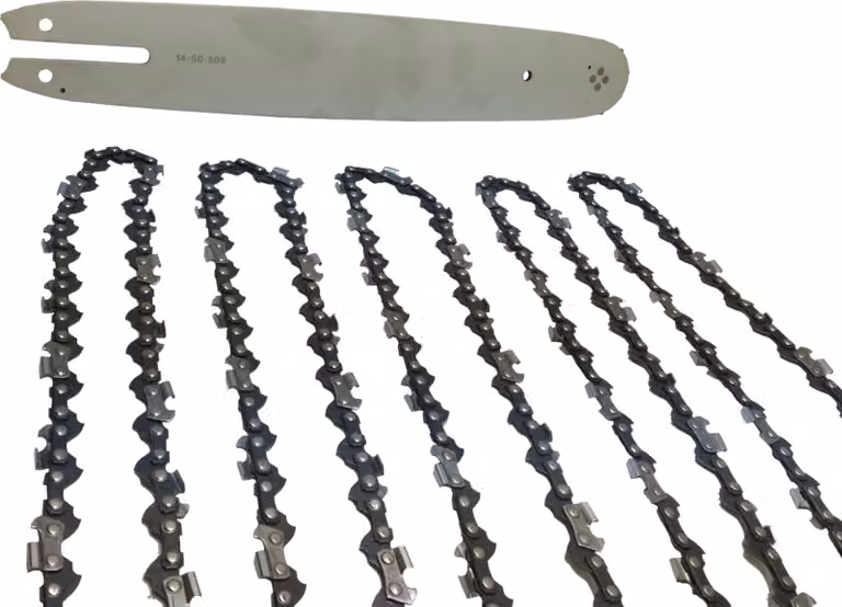 Set da 5 pezzi: catena da motosega professionale C 3/8P 1,3 mm 56 denti + barra di guida tipo 03 (40 cm)
