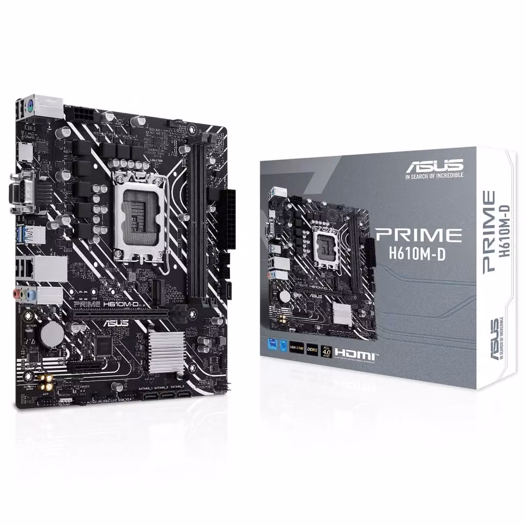 Scheda madre Asus Prime H610M-D Intel H610 LGA 1700 Micro ATX DDR5 Nero – 2
