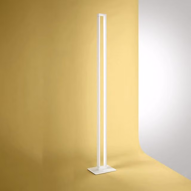 Piantana da terra Perenz Sway in metallo e plastica bianca con LED regolabile da 27W 3000K luce calda