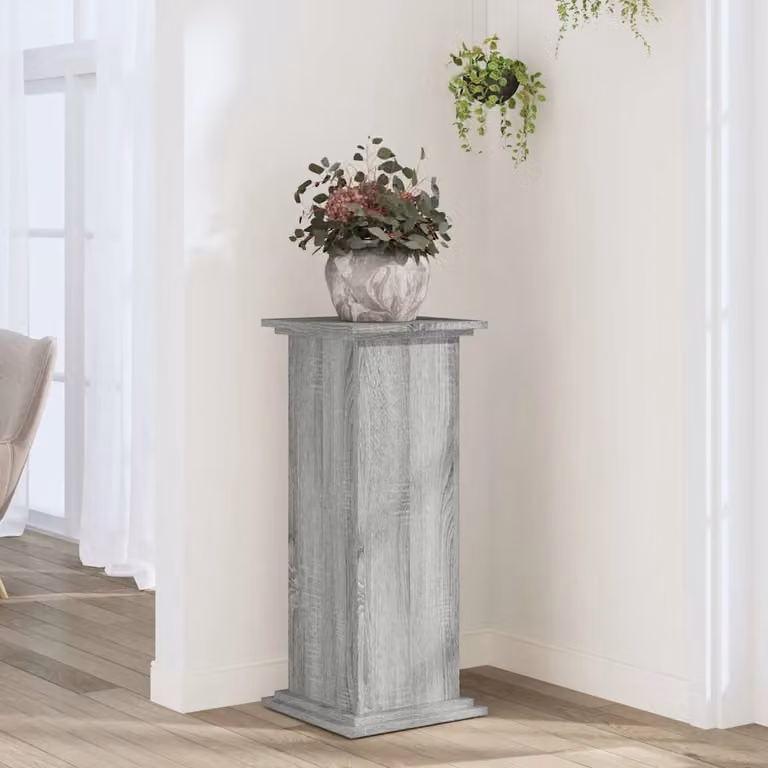 vidaXL Supporto per piante Sonoma grigio L/P/H: 33 x 33 x 80 cm