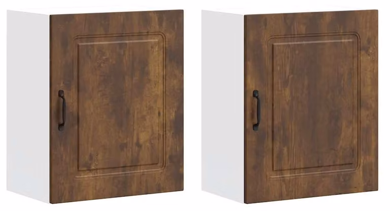 Pensili da cucina 2 pz Kalmar in Legno Multistrato Rovere Fumo