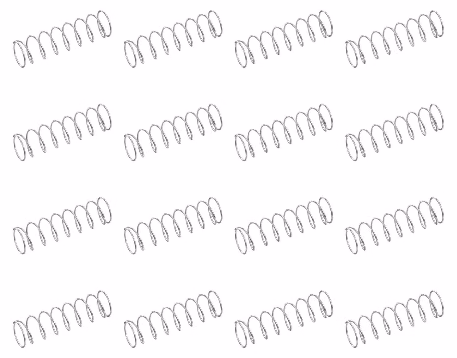 Molle a compression, 50 pezzi, dimensioni 0,4x7x20 mm, acciaio inossidabile 304
