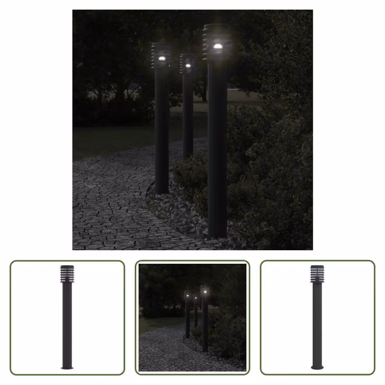 The Living Store Percorso luce nero 110 cm in acciaio inox