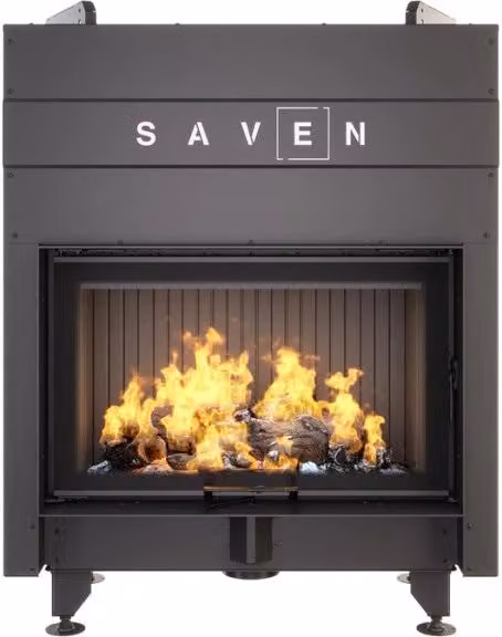 Inserto per camino a legna Outinfire Energy Up Nero, potenza 17,0 kW – 1