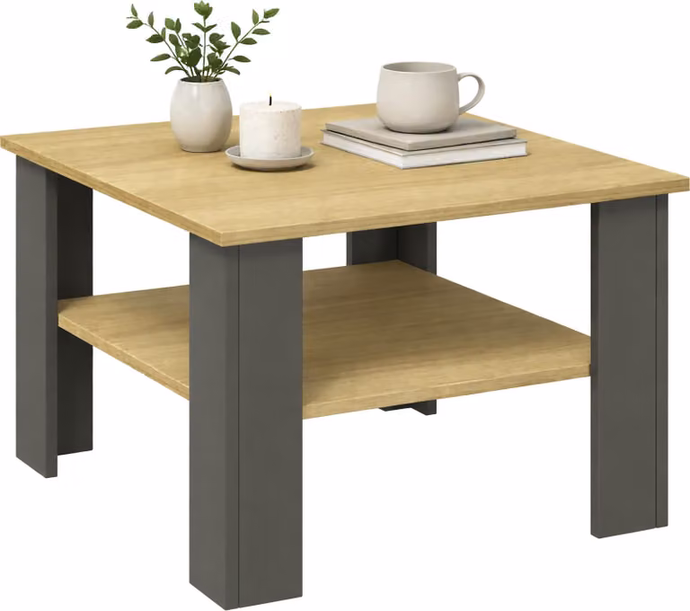 Tavolino in legno / tavolino semplice / Dimensioni ca. H. 44 x W. 55 x D. 55 cm / tavolo da soggiorno quadrato / divano - Disalo