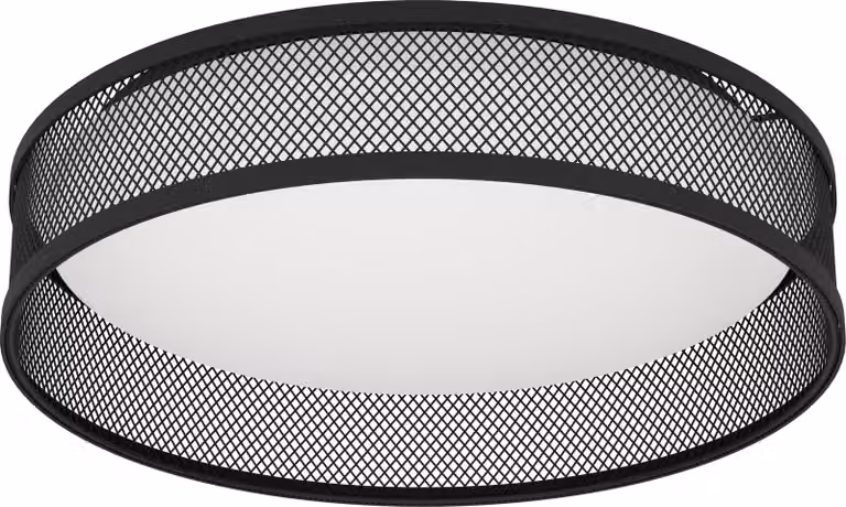Plafoniera Contemporanea Luppineria Acciaio Nero Luce Led Integrato 20W