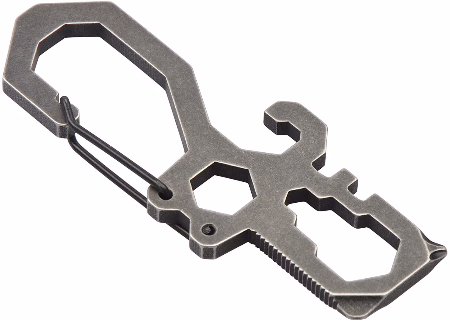 munkees Portachiavi multiuso, apribottiglie, utensile multifunzione, utensile per chiavi, acciaio inossidabile