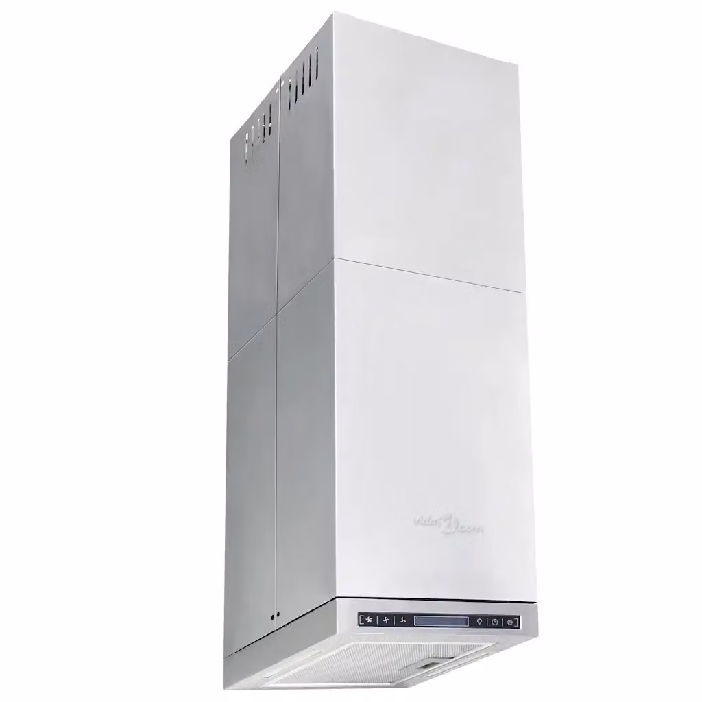 Cappa a Isola vidaXL in Acciaio Inox e Alluminio con Display LCD e Sensore Touch, 756 m³/h, Silver o White – 2