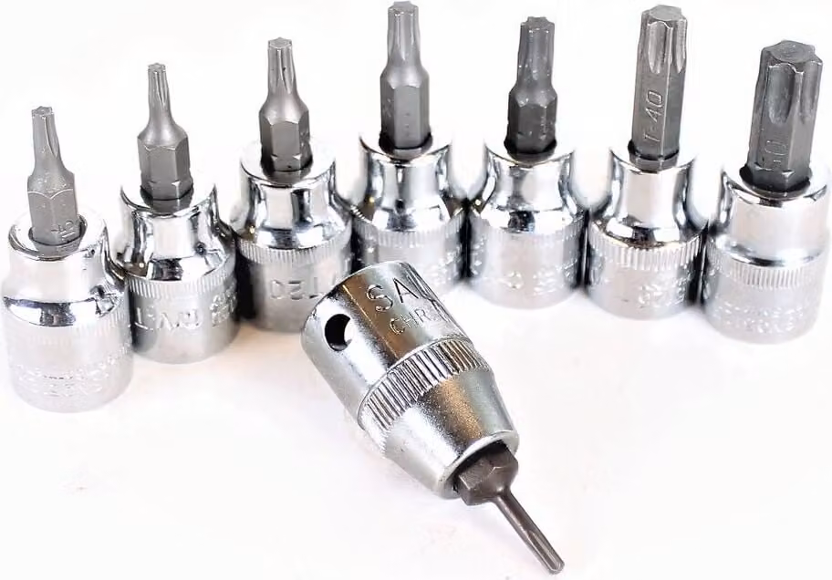 SALTUS 3/8" set di chiavi a bussola 8 pezzi T9-T50 strumento di avvitamento a bussola