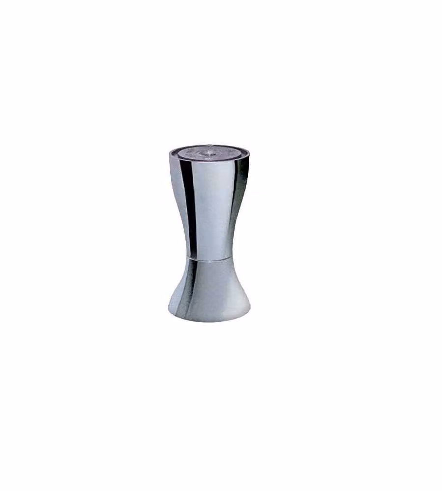 Piedino in metallo regolabile h90 mm e diam 45 mm cromo