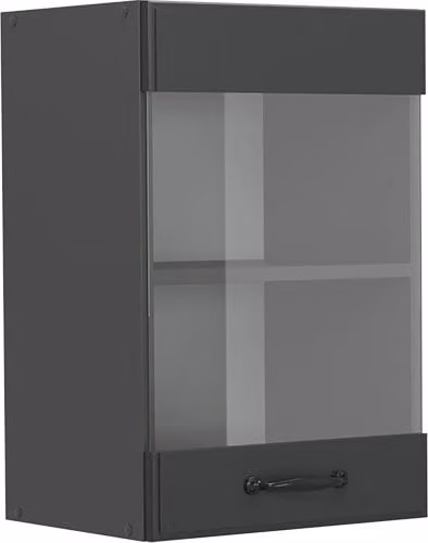 Pensile da cucina Vicco R-Line Antracite con ante in vetro e finitura opaca L/P/H: 40 x 31 x 60 cm