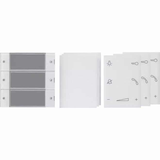 Set di pulsanti a bilanciere Gira 3f per postazione domestica Sistema 55 trasparente 850400